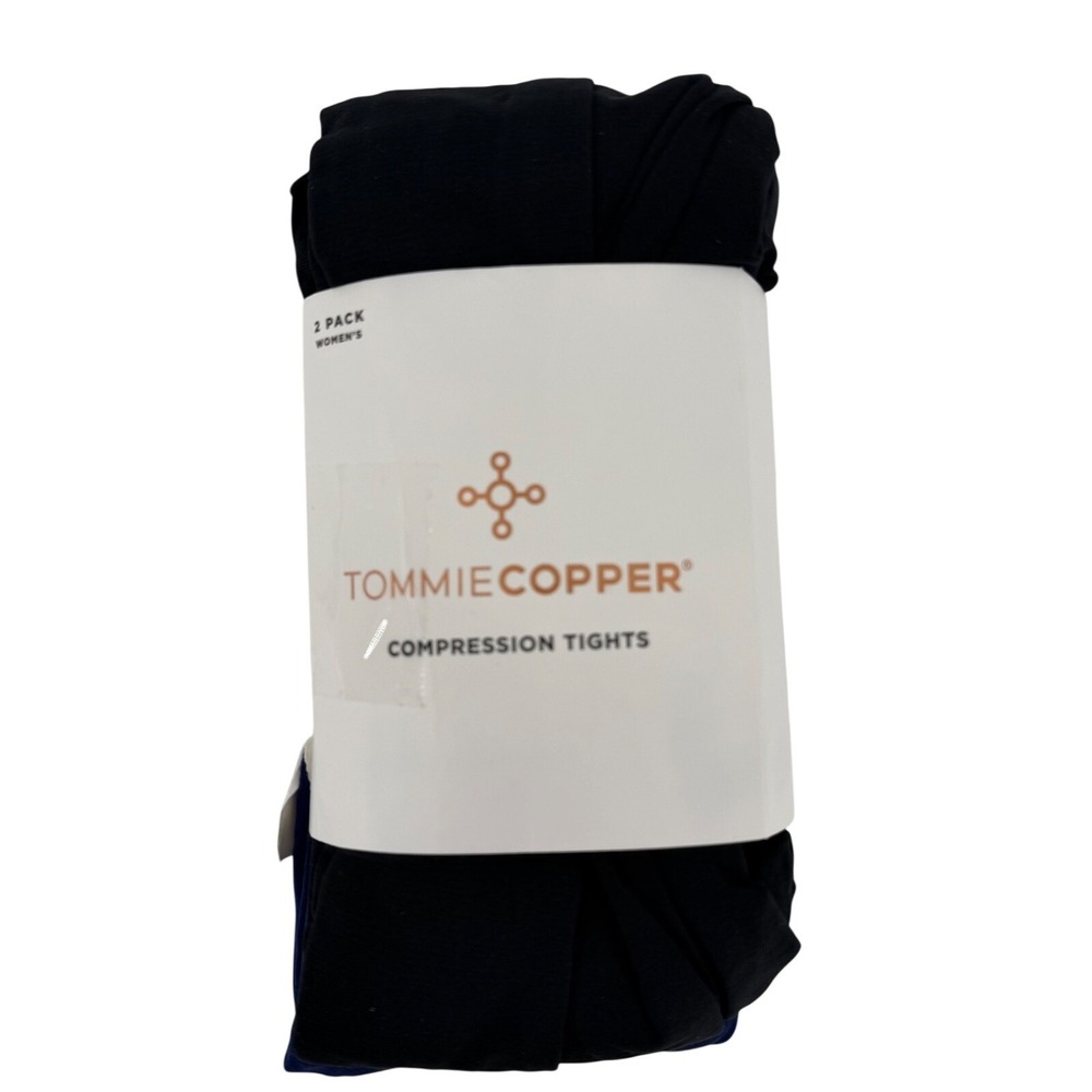 Tommie Copper Womens - XXL- Black/Navy UltraFit Compression Tights 2 Pack